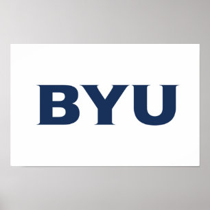 BYU Text Logo Poster
