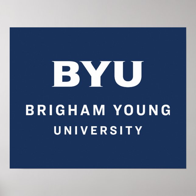 BYU Text Logo Poster (Front)