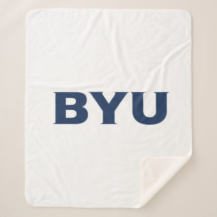 BYU Text Logo Sherpa Blanket