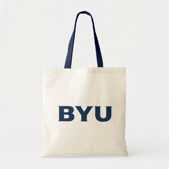 BYU Text Logo Tote Bag (Front)