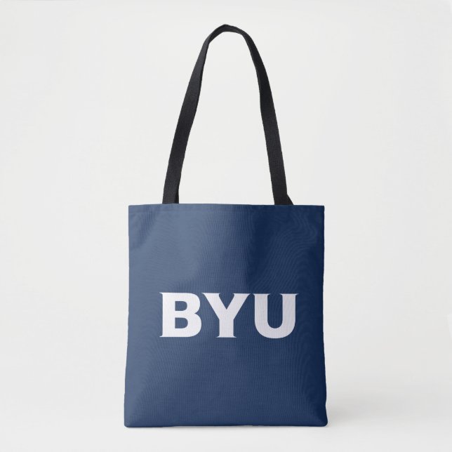 BYU Text Logo Tote Bag (Front)