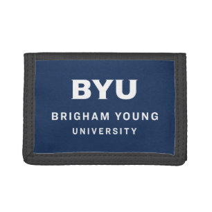 BYU Text Logo Tri-fold Wallet