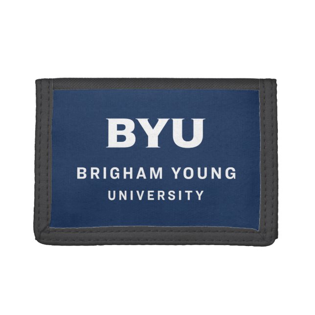 BYU Text Logo Tri-fold Wallet (Front)