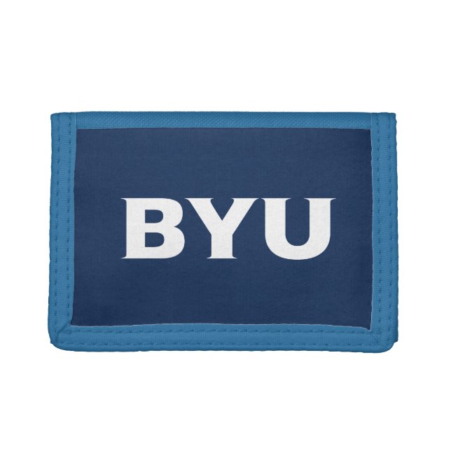 BYU Text Logo Trifold Wallet (Front)