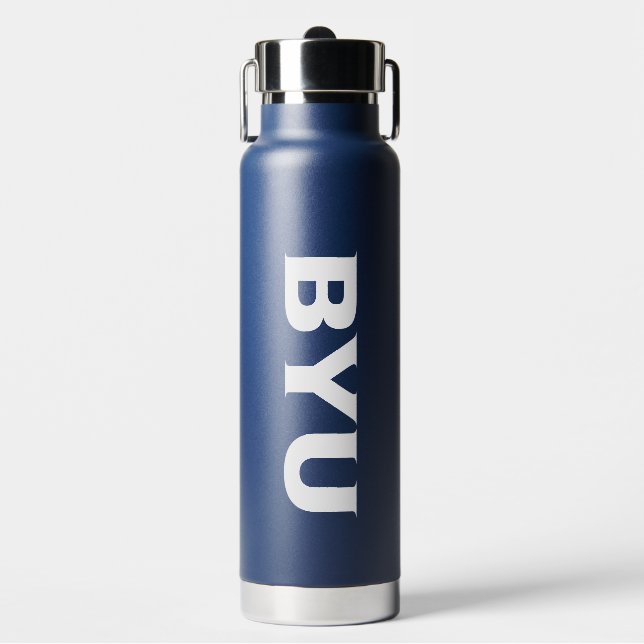 BYU Text Logo Water Bottle (Front)