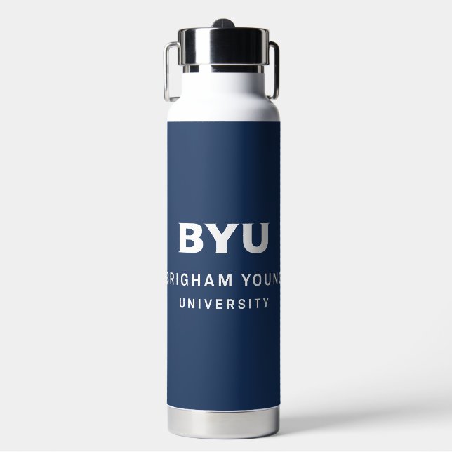 BYU Text Logo Water Bottle (Front)