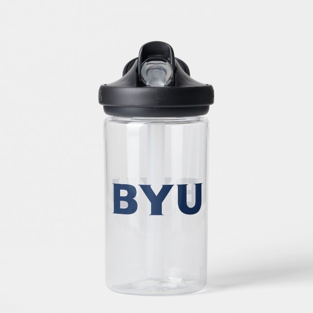 BYU Text Logo Water Bottle (Front)