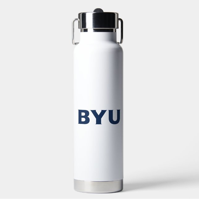BYU Text Logo Water Bottle (Front)
