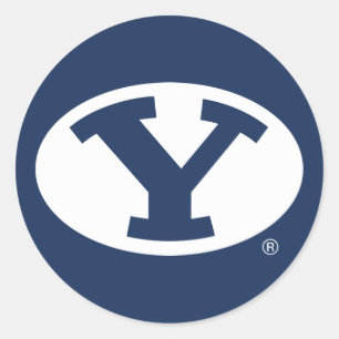 BYU Y CLASSIC ROUND STICKER