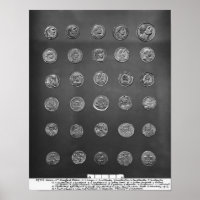 Byzantine and Roman coins, 04-10th century Poster