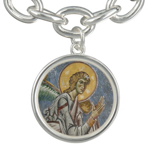 Byzantine Angel with Folded Hands Charm Bracelet