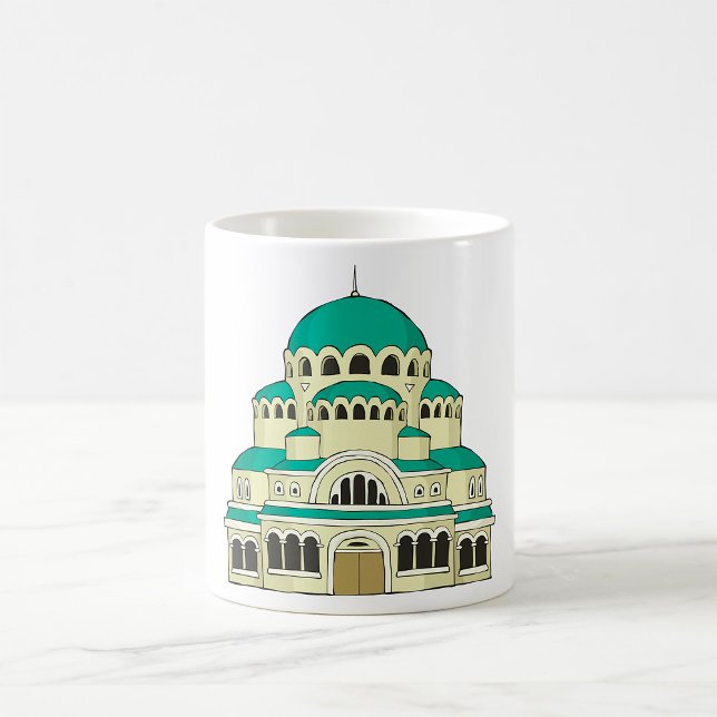 Byzantine Architecture Teal Dome Cathedral Coffee Mug (Creator Uploaded)
