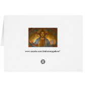 Byzantine Christ Jesus greeting card (Back Horizontal)