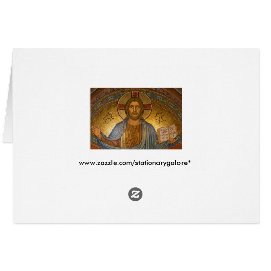 Byzantine Christ Jesus greeting card (Back Horizontal)