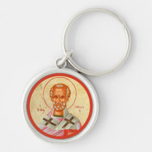 Byzantine Christian Orthodox Icons: St. Nickolas Keychain