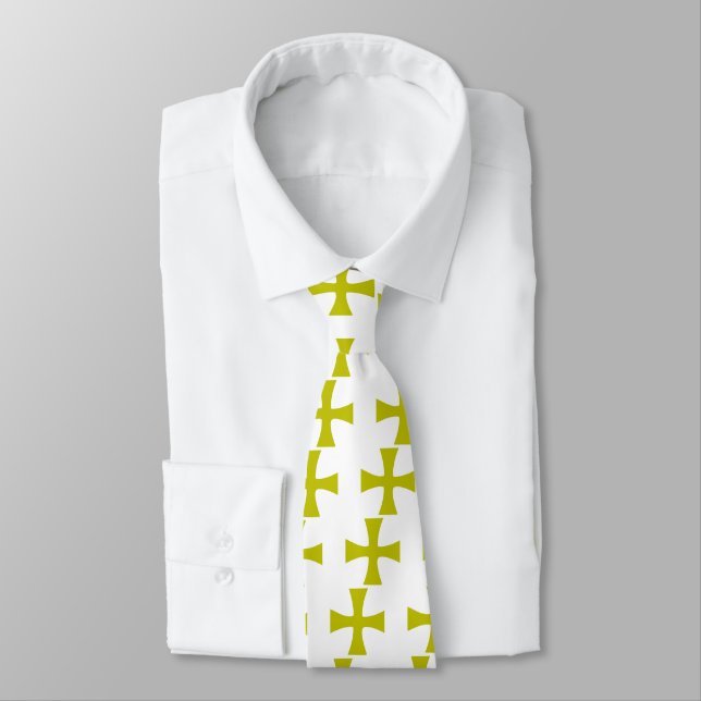 Byzantine Cross of Gold Neck Tie (Tied)