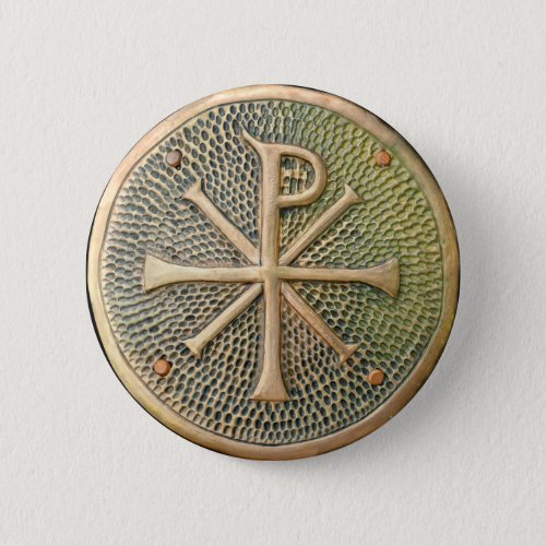 Byzantine cross symbol metal medallion history anc button
