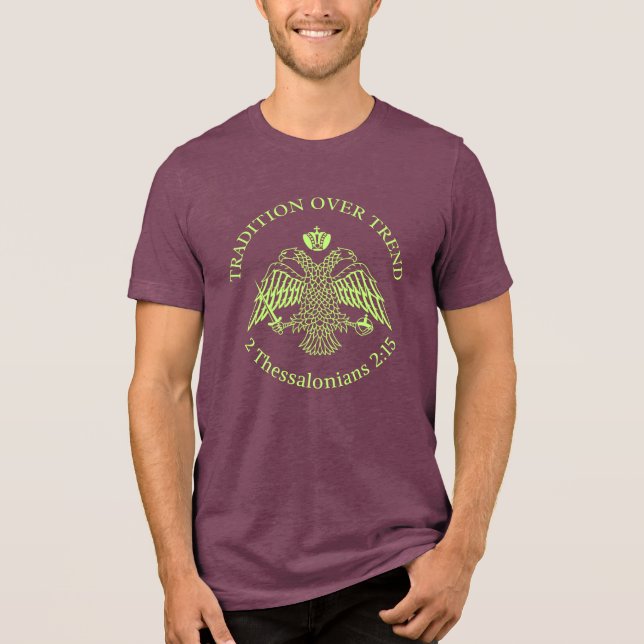 Byzantine Eagle Tradition Over Trend Tee (Front)