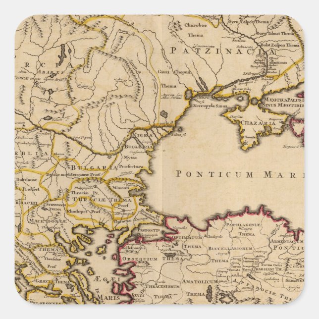 Byzantine Empire Square Sticker (Front)