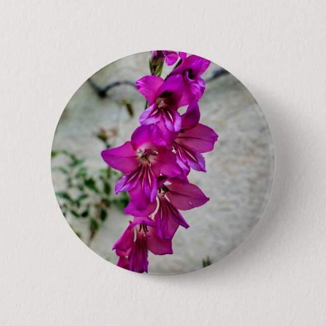 Byzantine Gladiolus Badge Button (Front)