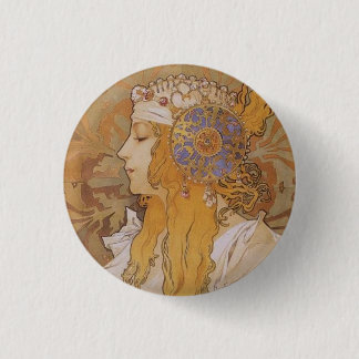 Byzantine Head: Blonde Pinback Button