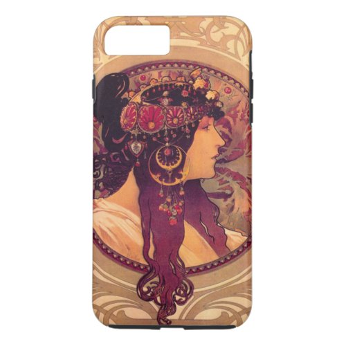 Byzantine Heads Brunette Alfons Mucha iPhone 8 Plus7 Plus Case