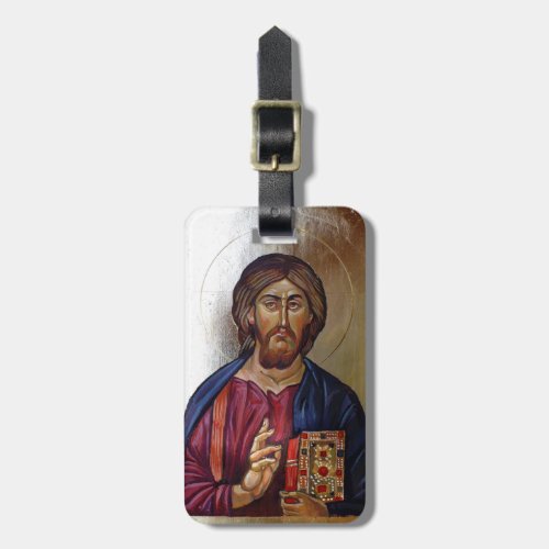 Byzantine Icon of Christ Pantocrator Luggage Tag