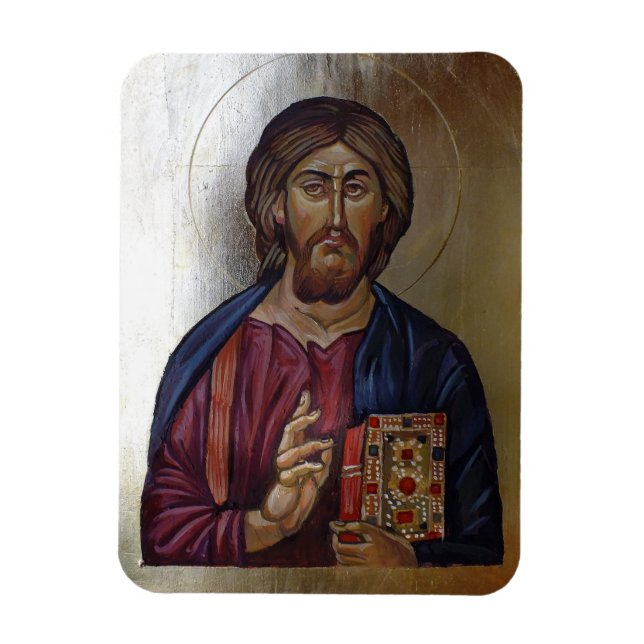 Byzantine Icon of Christ Pantocrator Magnet (Vertical)