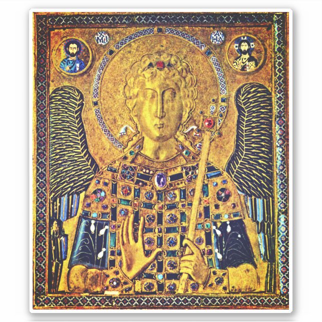 Byzantine icon of St Michael Sticker (Front)