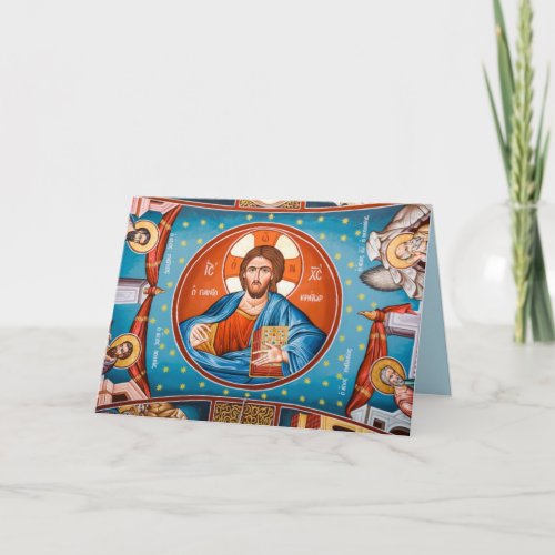 byzantine jesus greeting card