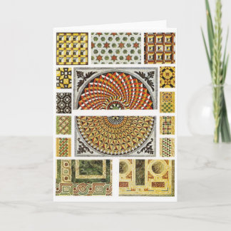 Byzantine Marble Floor Mosaic Card
