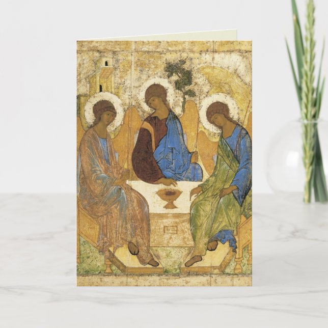 Byzantine Orthodox Eastern Rite Priest Ordination Holiday Card (Front)
