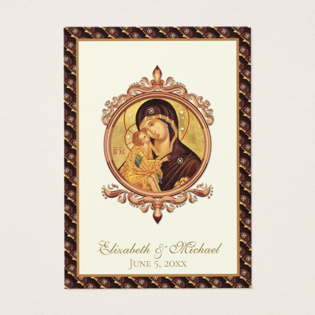 Byzantine Orthodox Eastern Rite Wedding Holy Cards (Front)