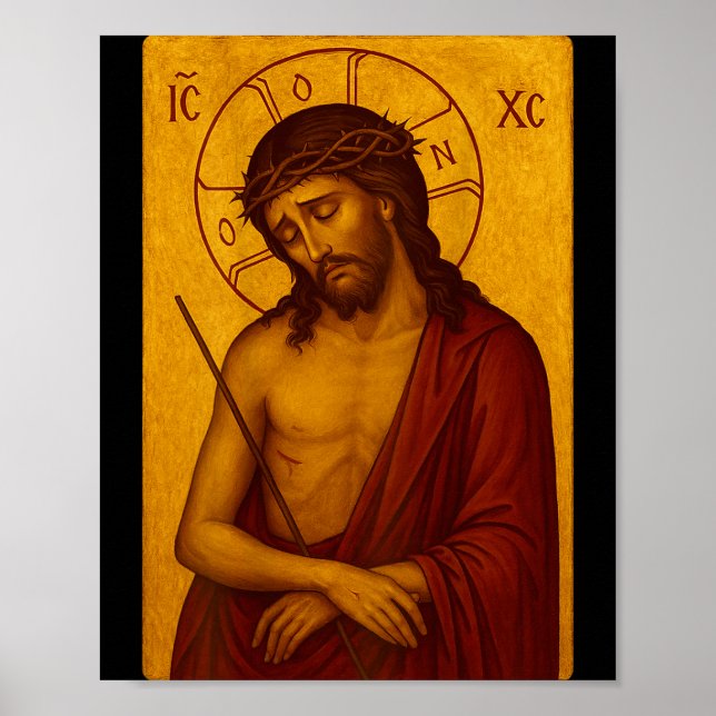 Byzantine Orthodox Icon of Jesus Christ The Poster (Front)