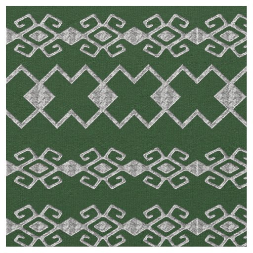 Byzantium Green and Silver Fabric