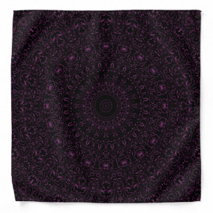 Byzantium Purple Mandala with Intricate Symmetry Bandana