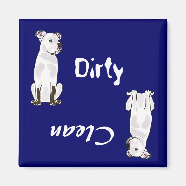 BZ- American Bulldog Dirty Paws Magnet (Front)