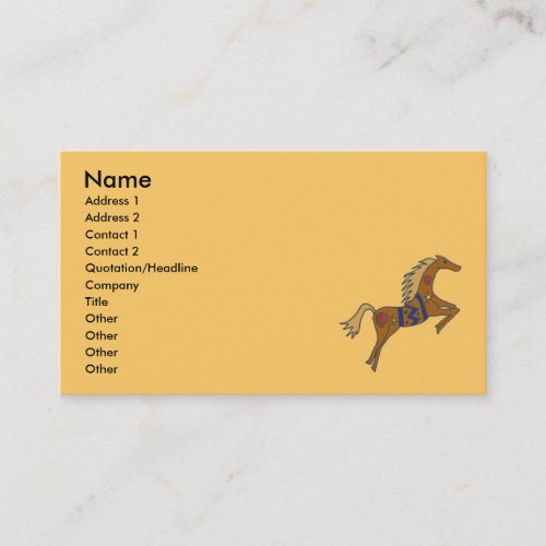 BZ- Galloping Horses Business card..