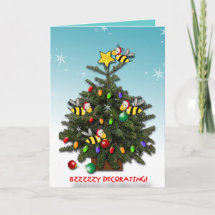 BZZZZY DECORATING! HOLIDAY CARD