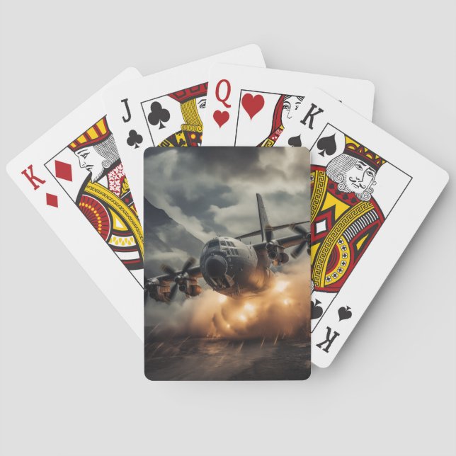 C130 Gunship Air Force Military Cards (Back)