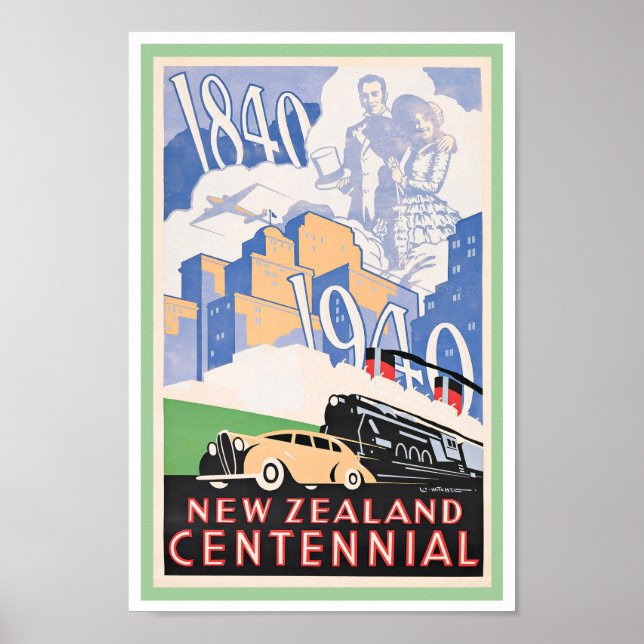 c1940 TRAVEL POSTER NEW ZEALAND (Front)