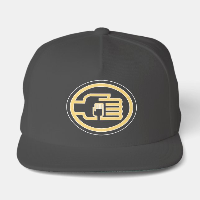 C2B: 5 Panel Classic Snapback-Drk-Grey Snap Back Hat (Front)