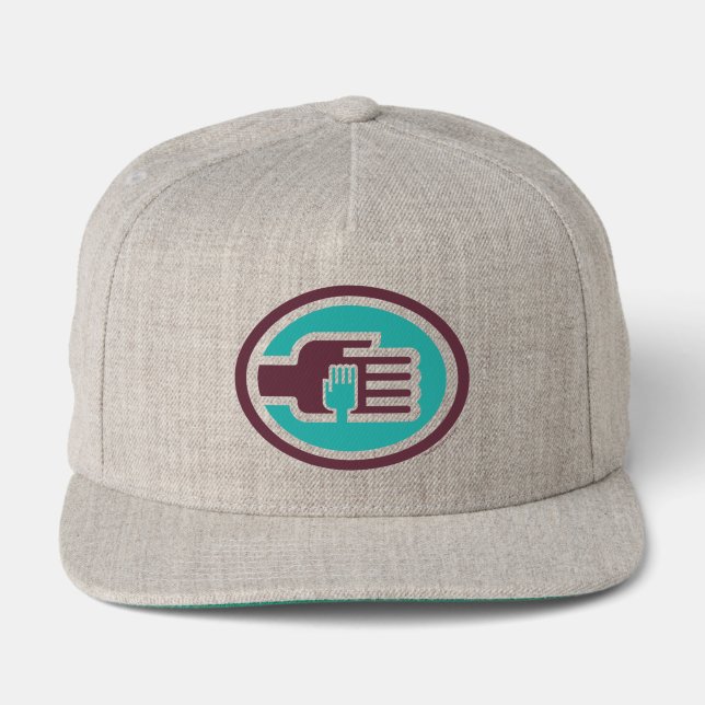 C2B: 5-Panel Classic Snapback-H Grey Snap Back Hat (Front)