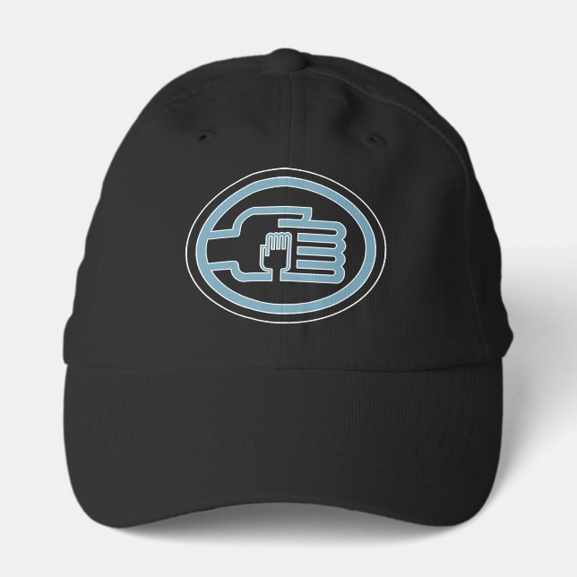 C2B: BLK-WB PERFORMANCE CAP (Front)