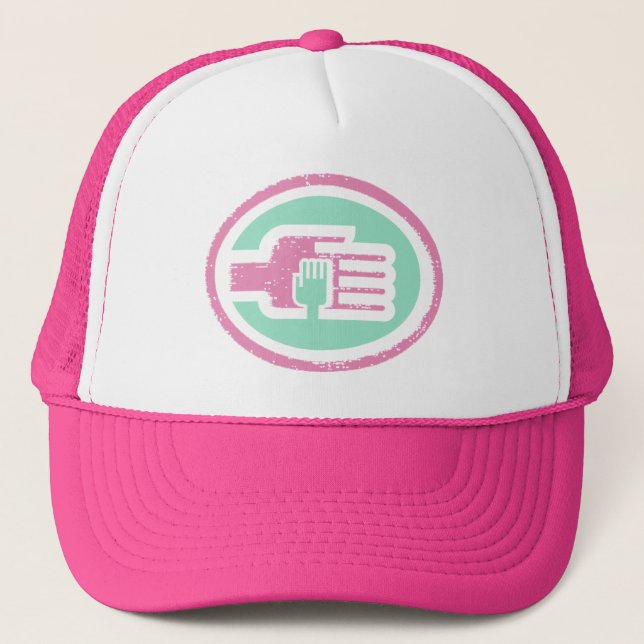 C2B: TRKH PINK-GRN Hat (Front)