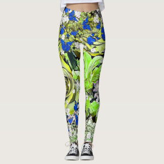 C2k Floral Print Lime Leggings