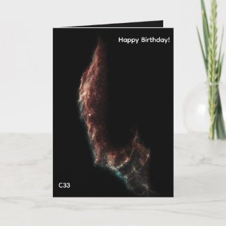 C33 Veil Nebula happy birthday Card