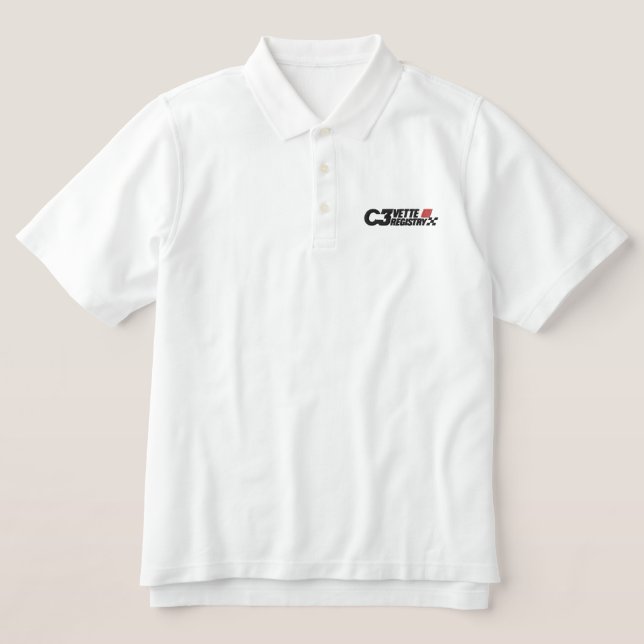 C3VR Logo Embroidered Light Polo Shirt (Design Front)
