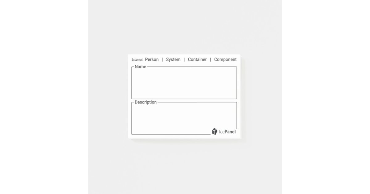 C4 model stickies by IcePanel [External type] Post-it Notes | Zazzle