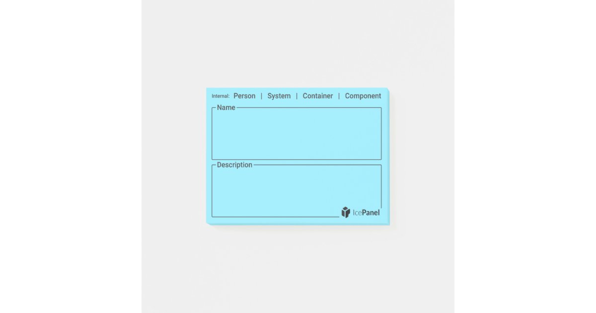 C4 model stickies by IcePanel [Internal type] Post-it Notes | Zazzle